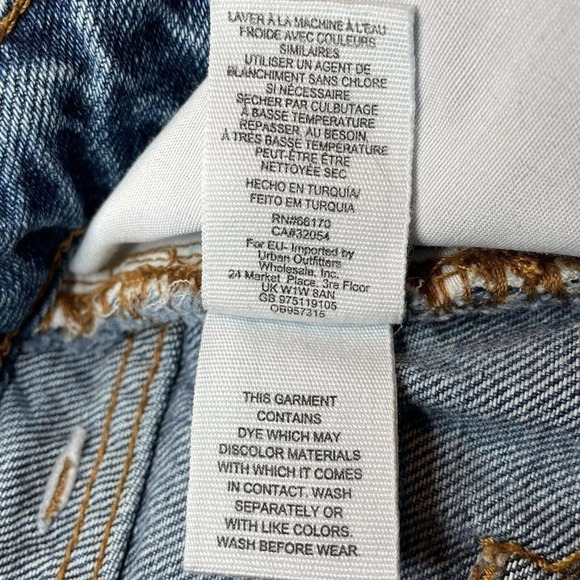 We The Free Size 28 Pieced Jeans Blue Denim Mom Straight Leg Hi-Rise OB9… - Picture 10 of 10